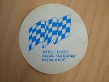 WHITE POINT Klassik Slot Racing Aufkleber Ø ~11cm Wachsmuth Siegerflagge 1990er
