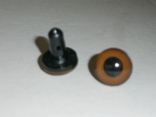 Teddyaugen Kunststoffaugen braun 12mm Öse Ösenaugen Steiff Augen Teddybär 3