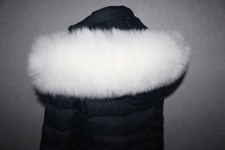 Pelzstreifen Lammfell Weiß Pelzkragen Kapuzenfell Echtfell Pelz für Jacke, Parka