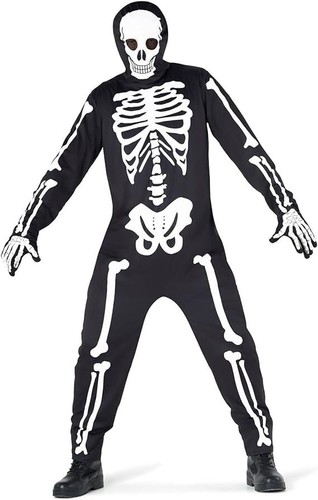 Skelett jumpsuit für herren - skelett,