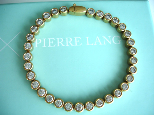 Pierre lang gold tennisarmband - gold,