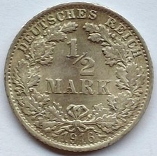 1/2 Mark Silbermünze