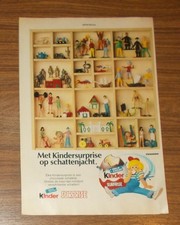 Seltene Werbung Ü-Ei Kinder Surprise Altfiguren Setzkasten Niederlande 1979