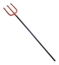 Zerlegbarer Dreizack 114cm Teufel Waffe Dämon Schwarz Rot Heugabel 125279D13