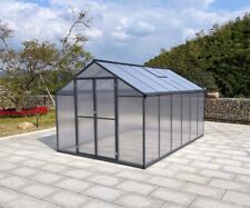 8,59m² ALU Haus Gewächshaus Treibhaus Frühbeet Pflanzenhaus -  MIT Fundament