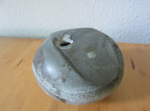 Keramik vase grau - vase, kieselstein