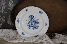 Meissen Blaue Blume Insekten Tiefteller Obstschale 25 cm, 1. Wahl, 1850–1920