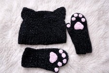 Gehäkeltes Katzenpfoten-Set |