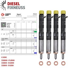 4x Injektor Einspritzdüse Hyundai 2,9 CRDI EJBR02401Z EJBR02901D EJBR03701D