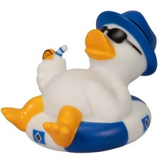 HSV Badeente Schwimmring Hut Sonnenbrille Badezimmer Badewanne HSV Fanartikel