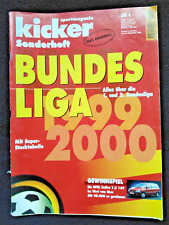 kicker Sportmagazin Sonderheft Bundesliga 1999 / 2000 mit Stecktabelle