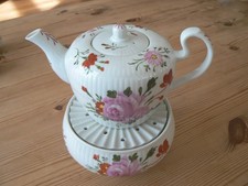 Ostfriesische Rose  Warnecke Teekanne mit Stövchen