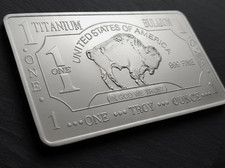 1 oz Titanbarren Büffel Bison