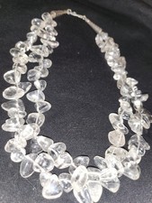 Bergkristall Kette 2 Reihig