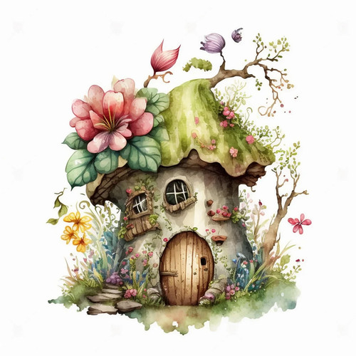 Wandbild zwergenhaus - wandbild,
