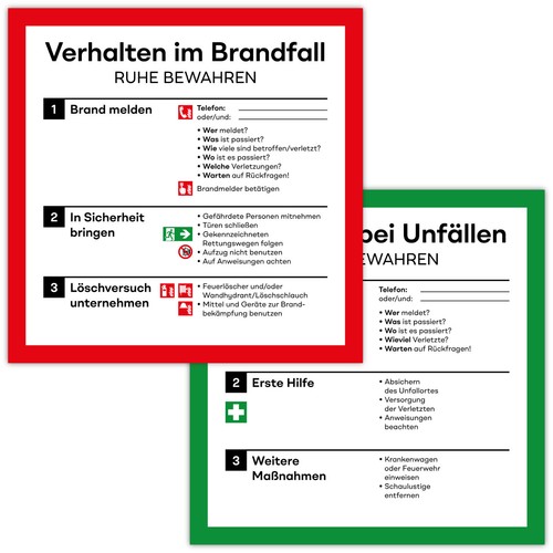 Aufkleber set verhalten im - „verhalten,