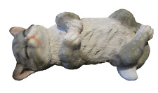 Liegende Katze L/B/H 26x 11x8cm graumeliert, ausPolyresin