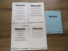 MIELE ~ 5 Stück Gebrauchsanweisungen, Anweisungen für Waschautomaten ~ diverse