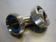 Edelstahl 90° Rohrbogen Schraubbogen DN 25 G-KM Milchgewinde Milchrohr