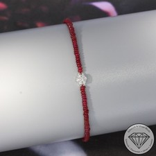 Wert 730 € Brillant Rubin Armband in 750er 18 Karat Weiß Gold