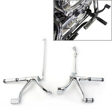 Vorverlegte Fußrastenanlage komplett Kit Pegs Hebelgestänge für Harley 2004–2013