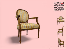 WMK Sehr eleganter 60er Jahre Cabriolets Sessel im Stile des Louis XVI , handver