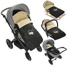 Winter Fußsack für Kinderwagen Babyschale Schlittensack Lammwollesack 40x 90/110