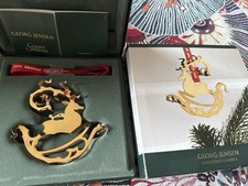GEORG JENSEN 1991 CHRISTMAS DEER WEIHNACHTS HIRSCH 24k GOLD Ornament MOBILE