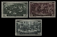 Polen 1954 - Mi-Nr. 882-884 ** - MNH - Kosciuszko-Aufstand