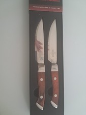 Steakmesser Edelstahl von Steak Champ mit Edelstahl mit Holzgriff