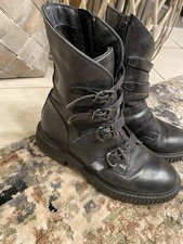 Muji Boots GR. 36 Schwarz Echt Leder