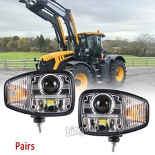 E9 Paar 9 Zoll LED Scheinwerfer DRL und Anzeige für JCB Fastrac Teleskoplader