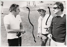 29x20 Vintage Archiv Foto 1970 Gunther Sachs  Prinz Hohenlohe Golfplatz Marbella