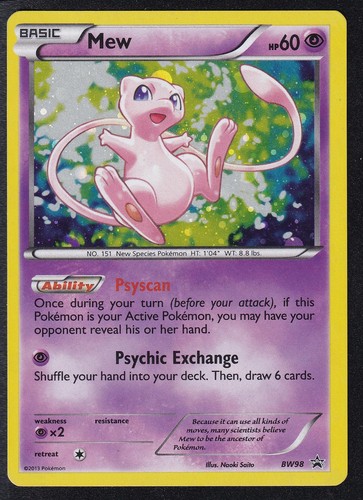Pokemon mew bw98 promo black - pokemon,