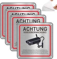4 Stück Achtung
