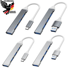 USB 3.0 Hub A USB C Verteiler Splitter Adapter für Notebook Handy Laptop PC Mac