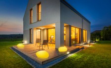 Solarleuchte Kiesel-Steinoptik