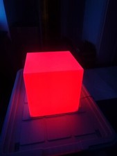 Design,-Lampe, Würfel, Nachttischlampe, Würfel,-Lampe, Spott-Light 20x20x20 cm