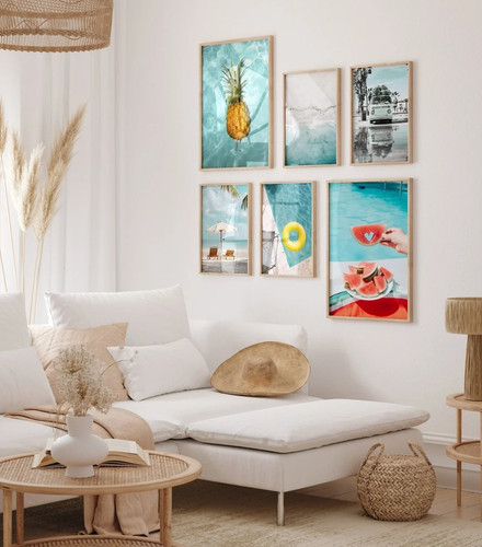 Poster urlaub ananas pool - urlaub,