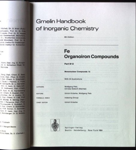 Gmelin handbook inorganic - handbook,