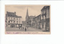 AK 30574,Postkarte,Carentan,Place de la Republique,Cafe Launat,Frankreich,1904