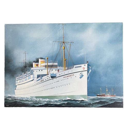Postkarte schiff milwaukee - ak,