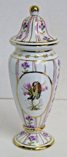 Deckelvase mit vogelmotiven - vogelmotiven, /