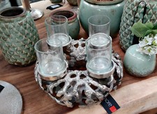  Edler Adventskranz Alu silber