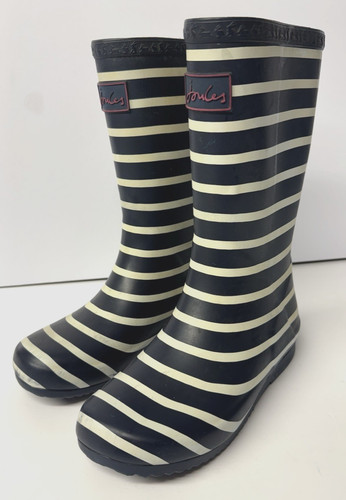 Joules navy striped welly - joules,