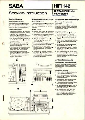 Saba service manual für - saba,