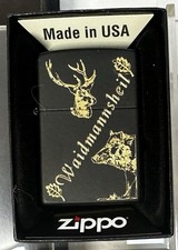 ZiPPO Waidmannsheil Jäger auf schwarzmatt 