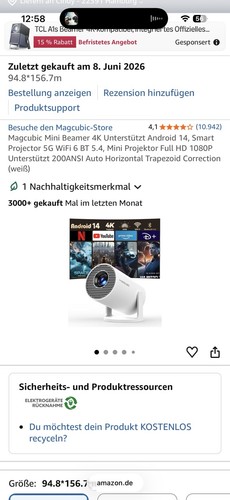 Magcubic mini beamer - beamer, 4k
