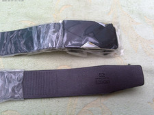 Hosengürtel schwarz Polyester 130 cm Lx 32 mm B mit 2ter Schnalle beide Automati