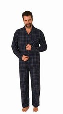 Herren langarm flanell pyjama - langarm,